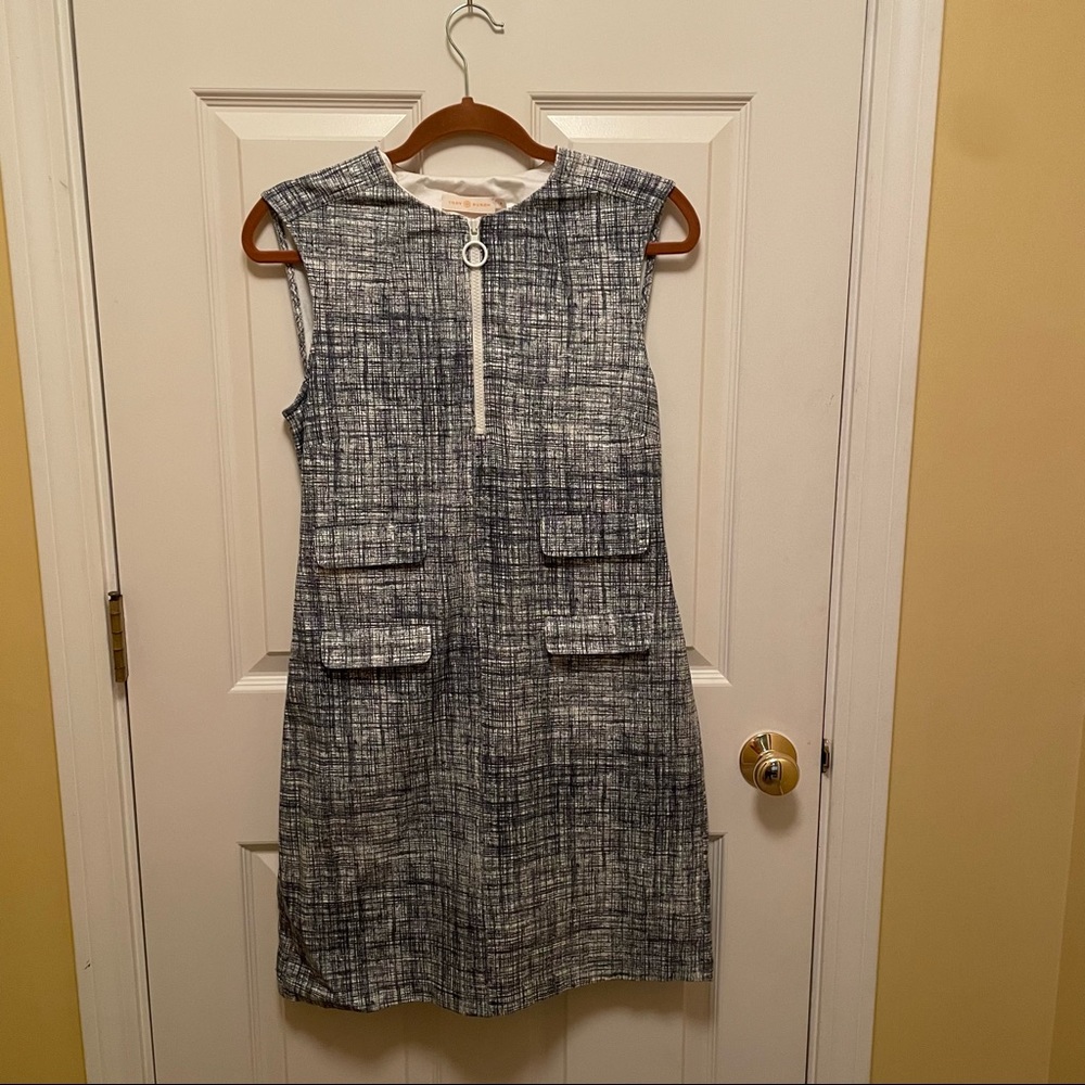 Tory Burch Kinsley Pointe Sheath Sleeveless Dress Size M